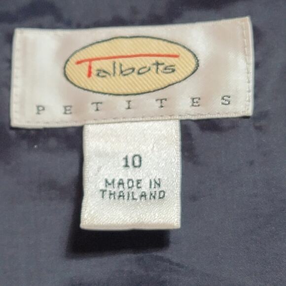 Talbots Petites Wool Navy Blue Blazer Women's Size 10P - Picture 2 of 13